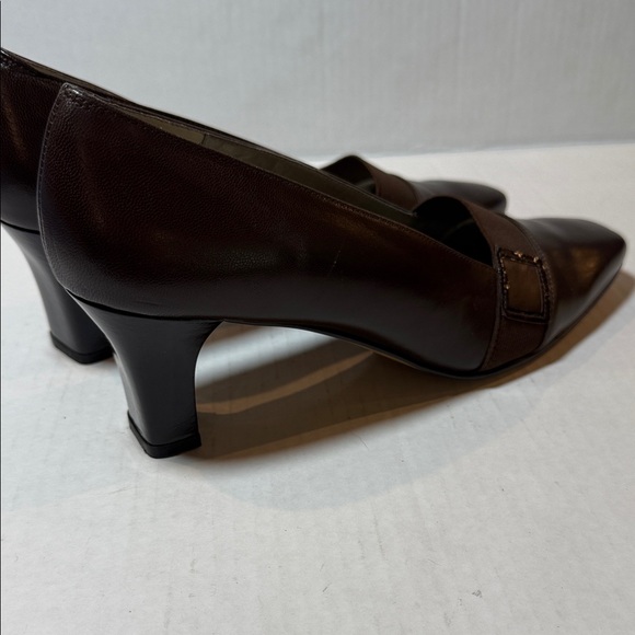 Ros Hommerson Dark Brown Leather Heels - Picture 7 of 9